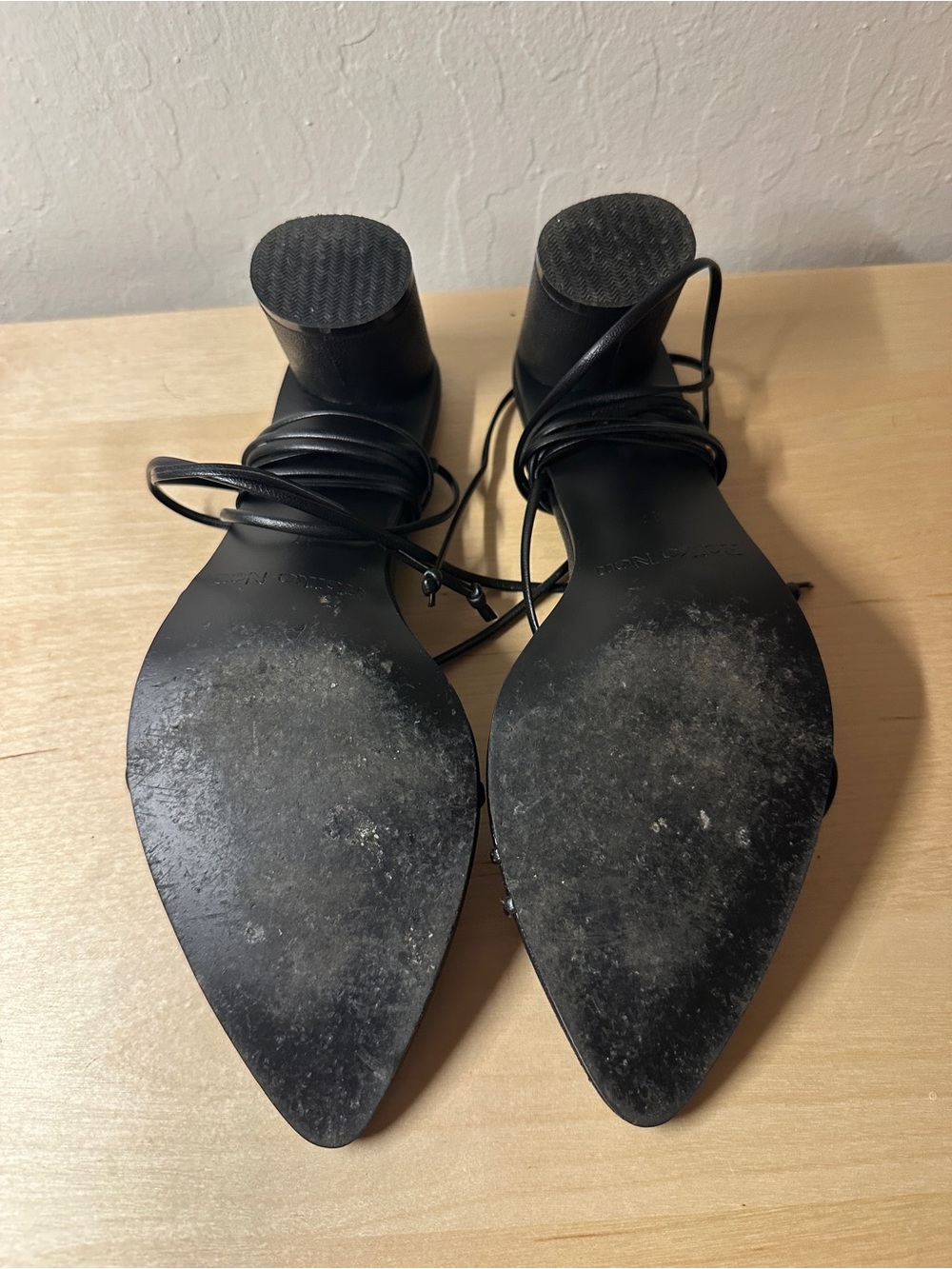 Reike Nen Odd Pair Sandals - Black Pointed Lace-Up - Size 7 US / 37 EU - Picture 7 of 7